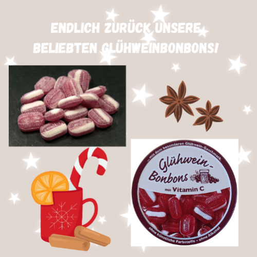 GLÜHWEIN BONBONS in Dosen